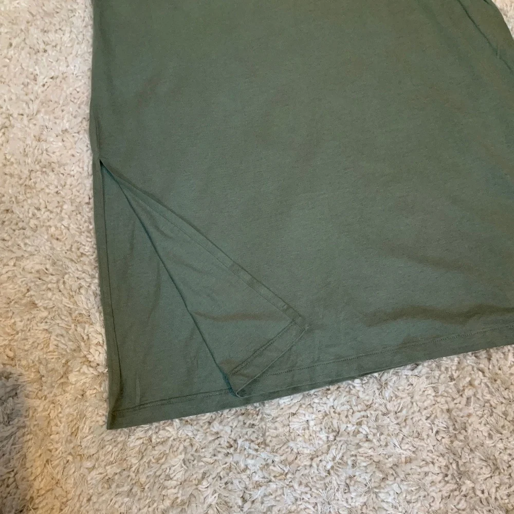 H&M Green L Jersey Kaftan Dress Normcore Lightweight Scandi Girl